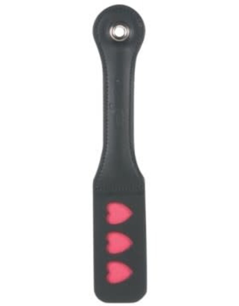 Sportsheets 12 Inch Leather Impression Paddle - Heart