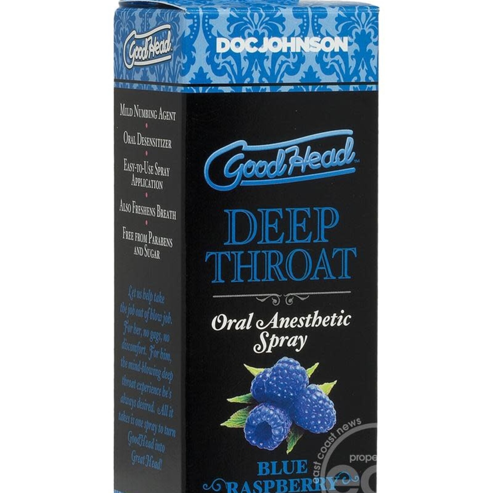 Doc Johnson Goodhead - Deep Throat Spray - Blue Raspberry