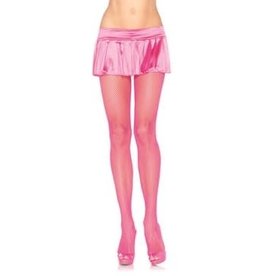 Leg Avenue Fishnet Pantyhose - One Size - Neon Pink