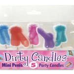 Little Genie Dirty Penis Candles 5 Party Candles