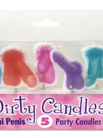Little Genie Dirty Penis Candles 5 Party Candles
