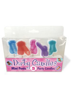 Little Genie Dirty Penis Candles 5 Party Candles