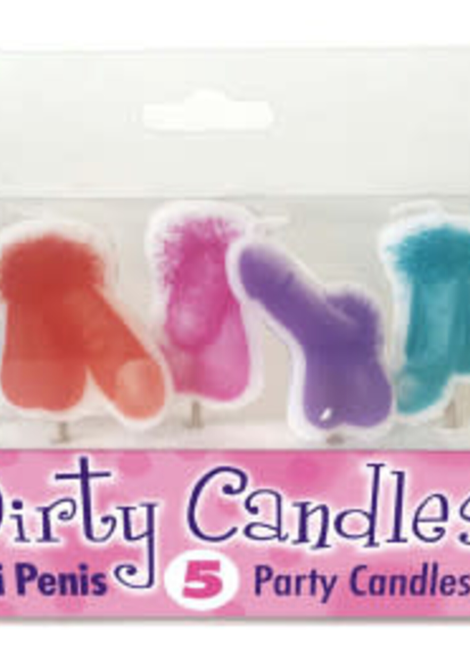 Little Genie Dirty Penis Candles 5 Party Candles