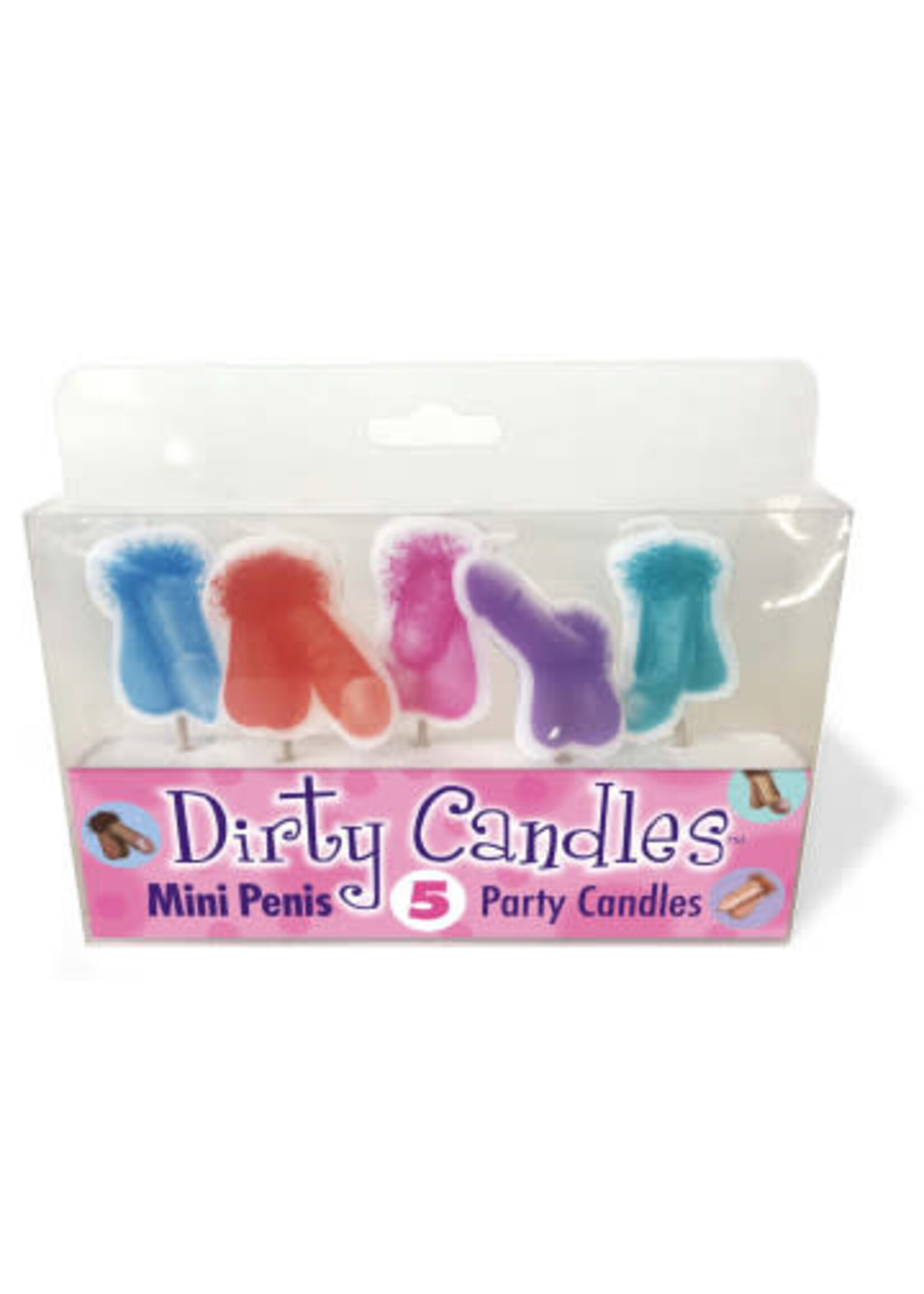 Little Genie Dirty Penis Candles 5 Party Candles