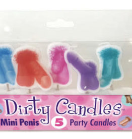 Little Genie Dirty Penis Candles 5 Party Candles