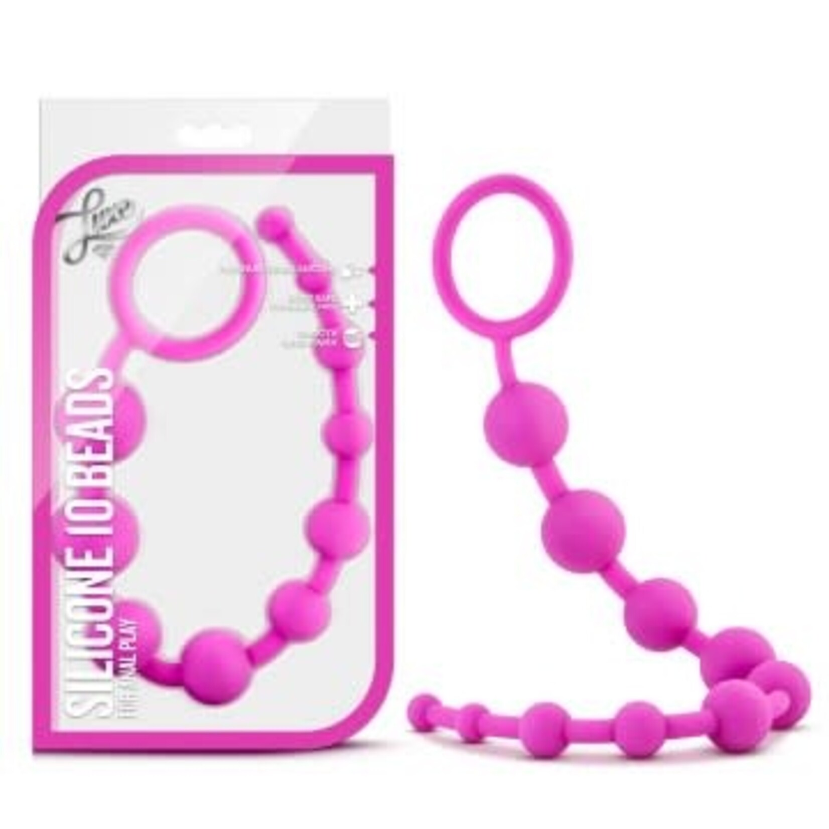 Blush Novelties Luxe Silicone 10 Beads - Fuchsia