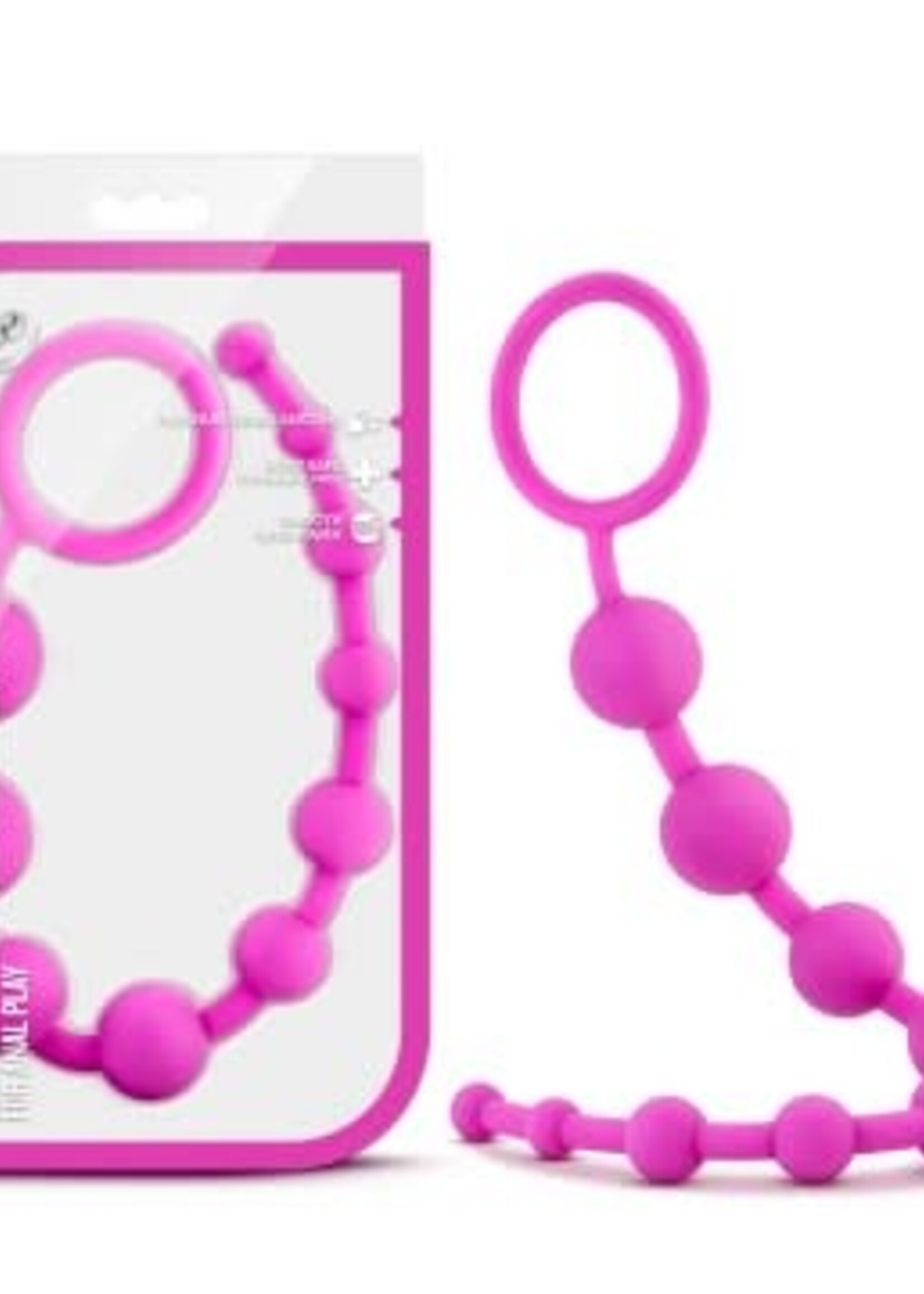 Blush Novelties Luxe Silicone 10 Beads - Fuchsia