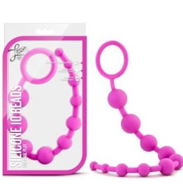 Blush Novelties Luxe Silicone 10 Beads - Fuchsia