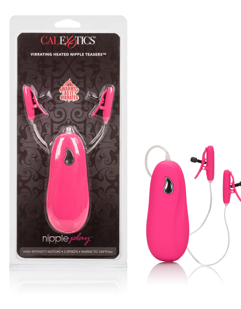 Calexotics Vibrating Heated Nipple Teasers - Pink