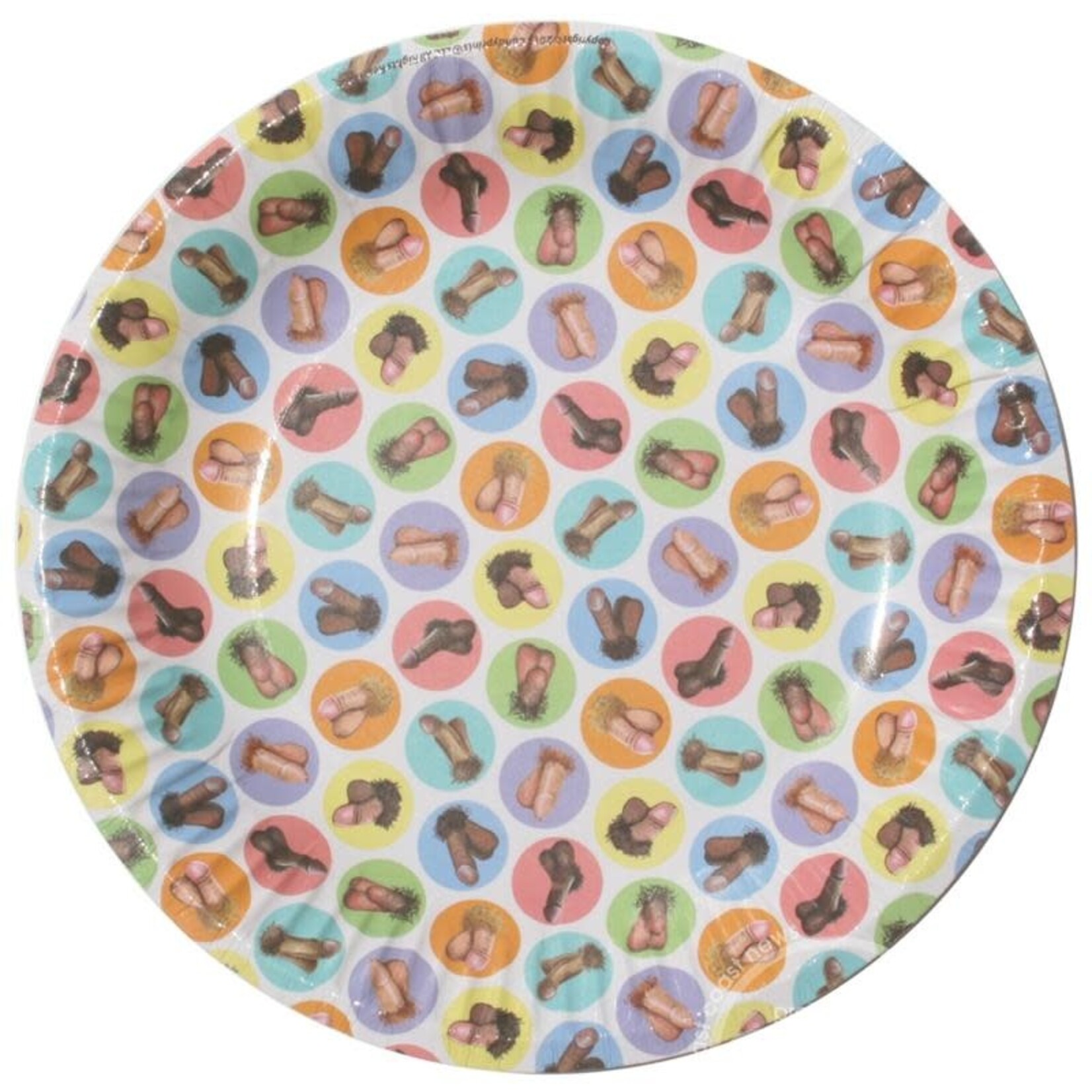 Little Genie Candy Prints Dirty Dishes Mini Penis Style Paper Plates 7 Inches 8 Each Per Pack