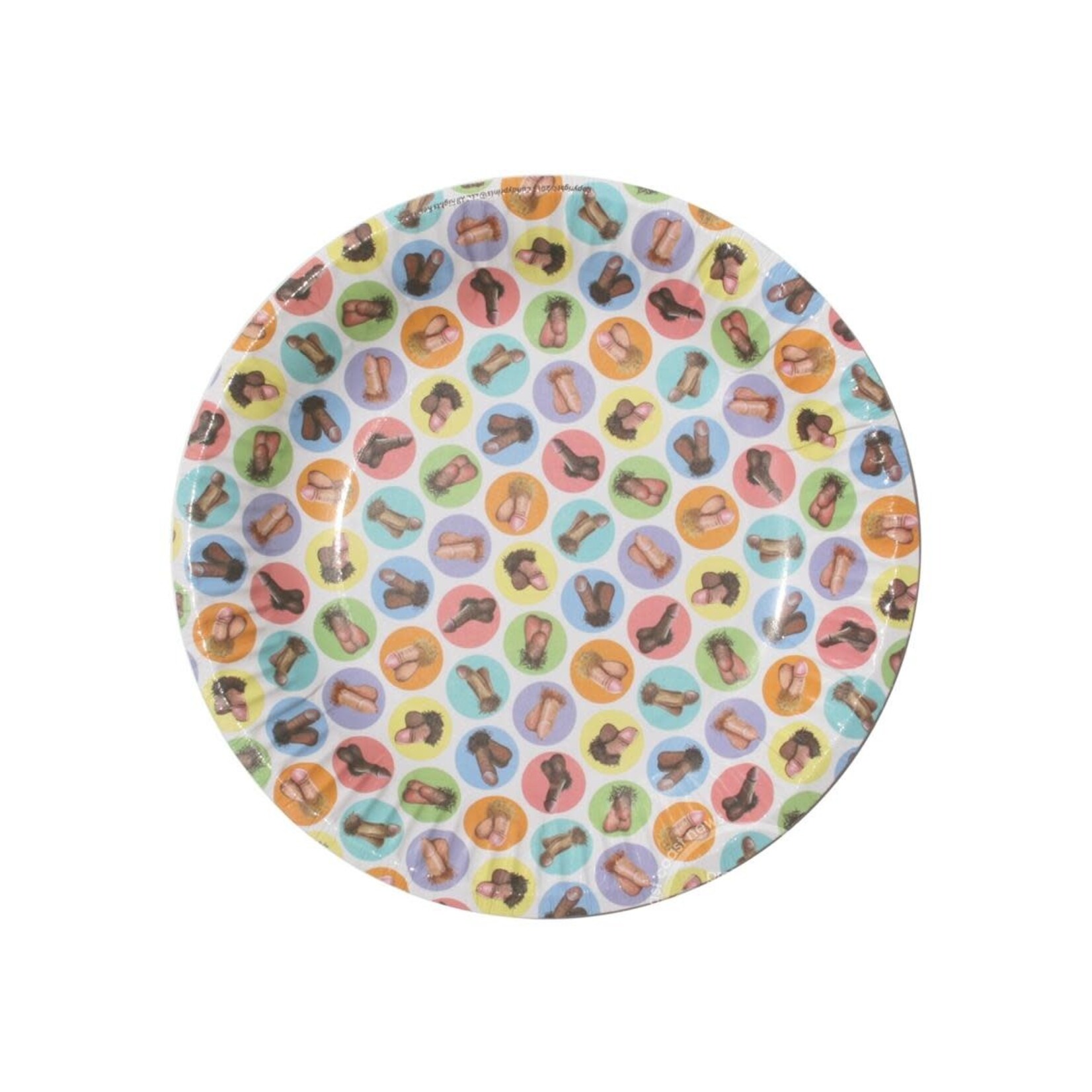 Little Genie Candy Prints Dirty Dishes Mini Penis Style Paper Plates 7 Inches 8 Each Per Pack