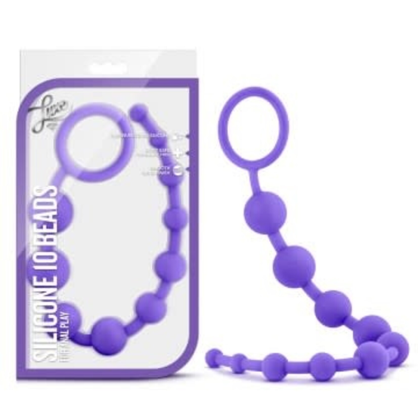 Blush Novelties Luxe Silicone 10 Beads - Purple