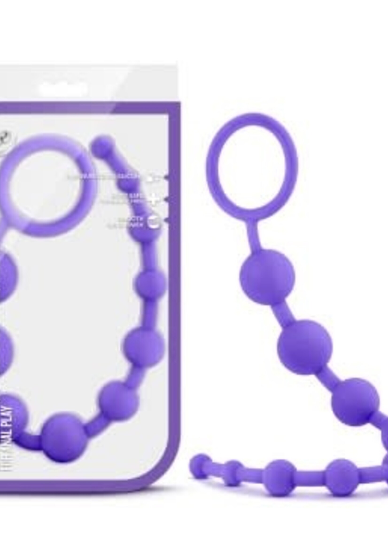 Blush Novelties Luxe Silicone 10 Beads - Purple