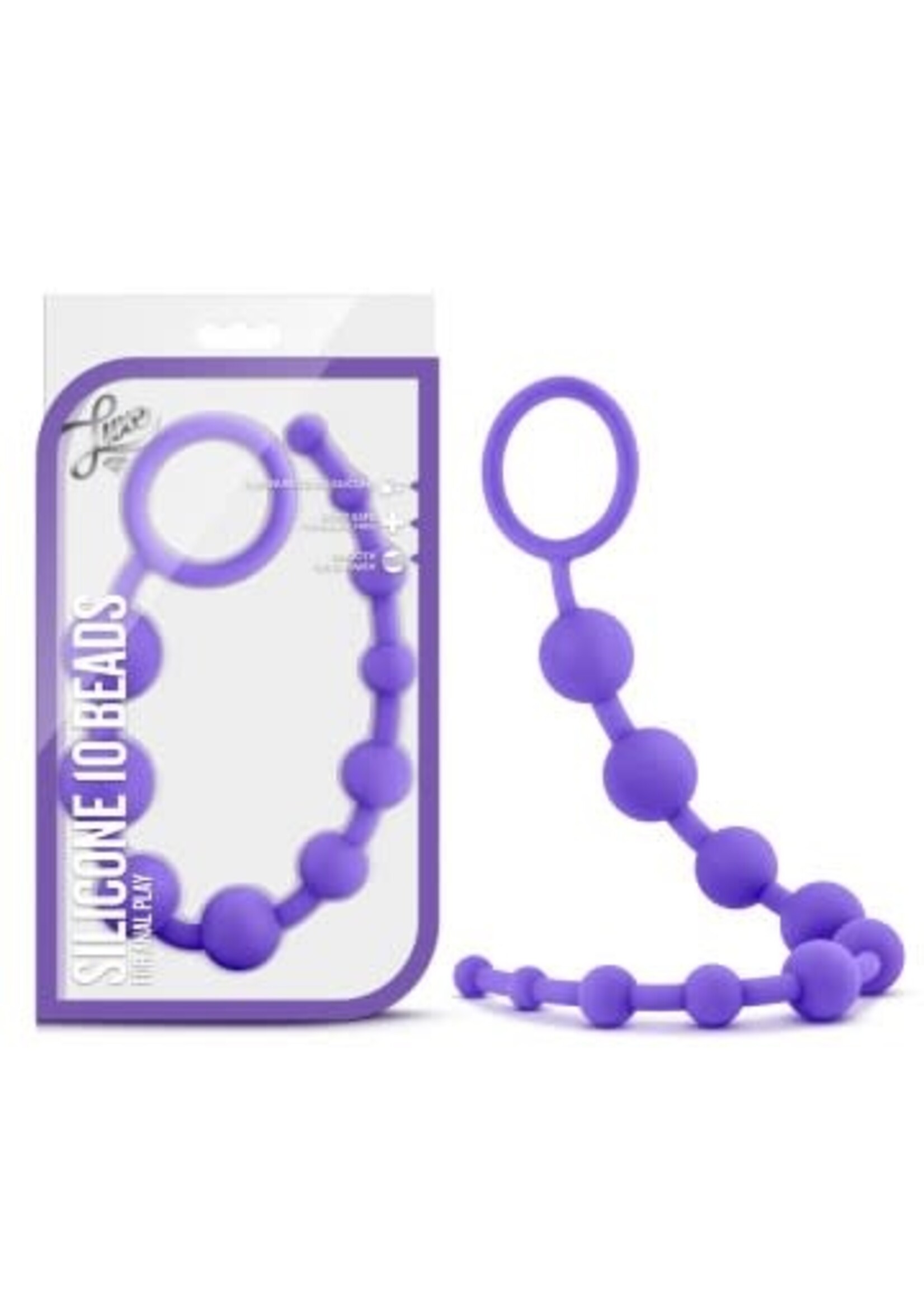 Blush Novelties Luxe Silicone 10 Beads - Purple