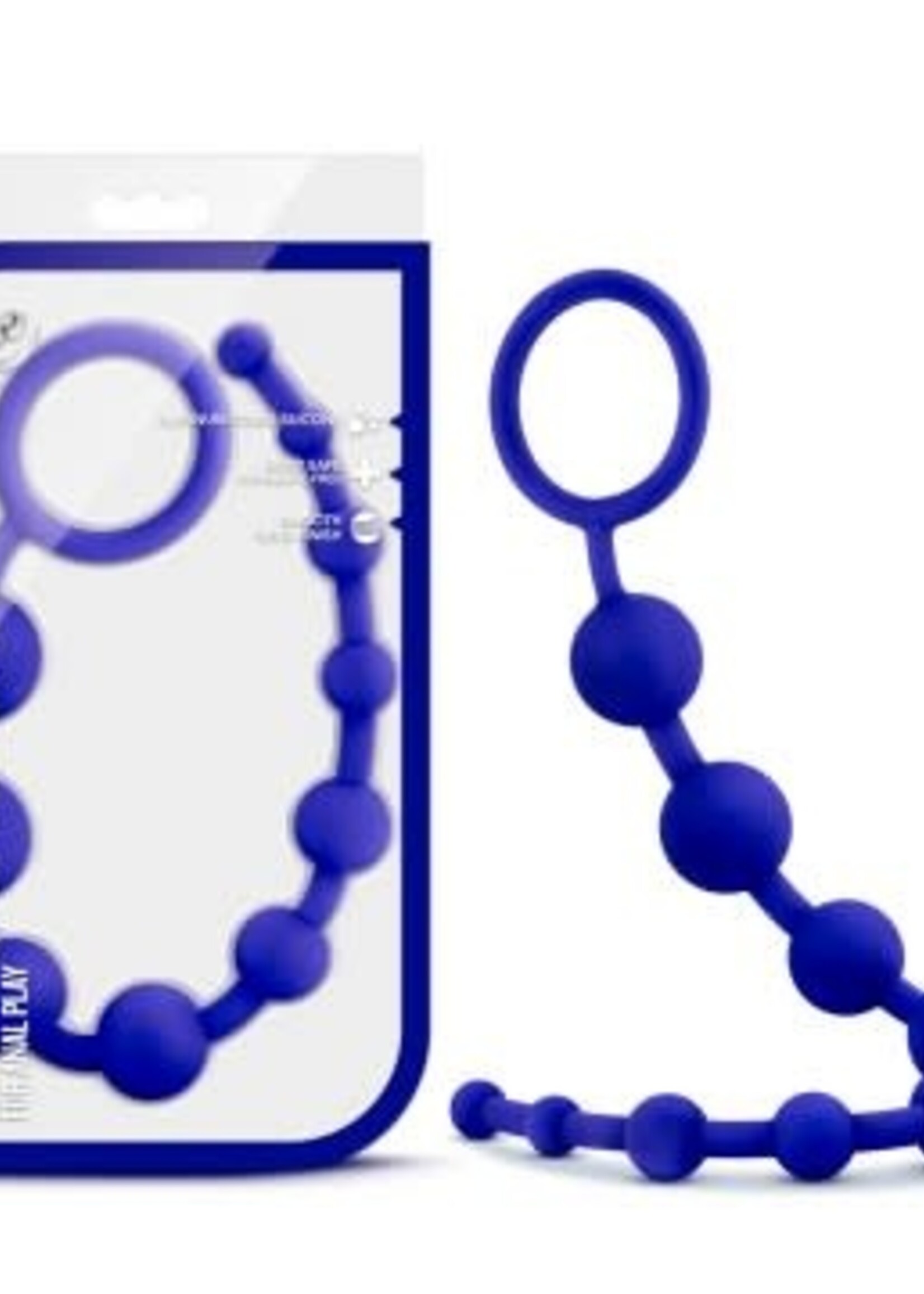 Blush Novelties Luxe Silicone 10 Beads - Indigo