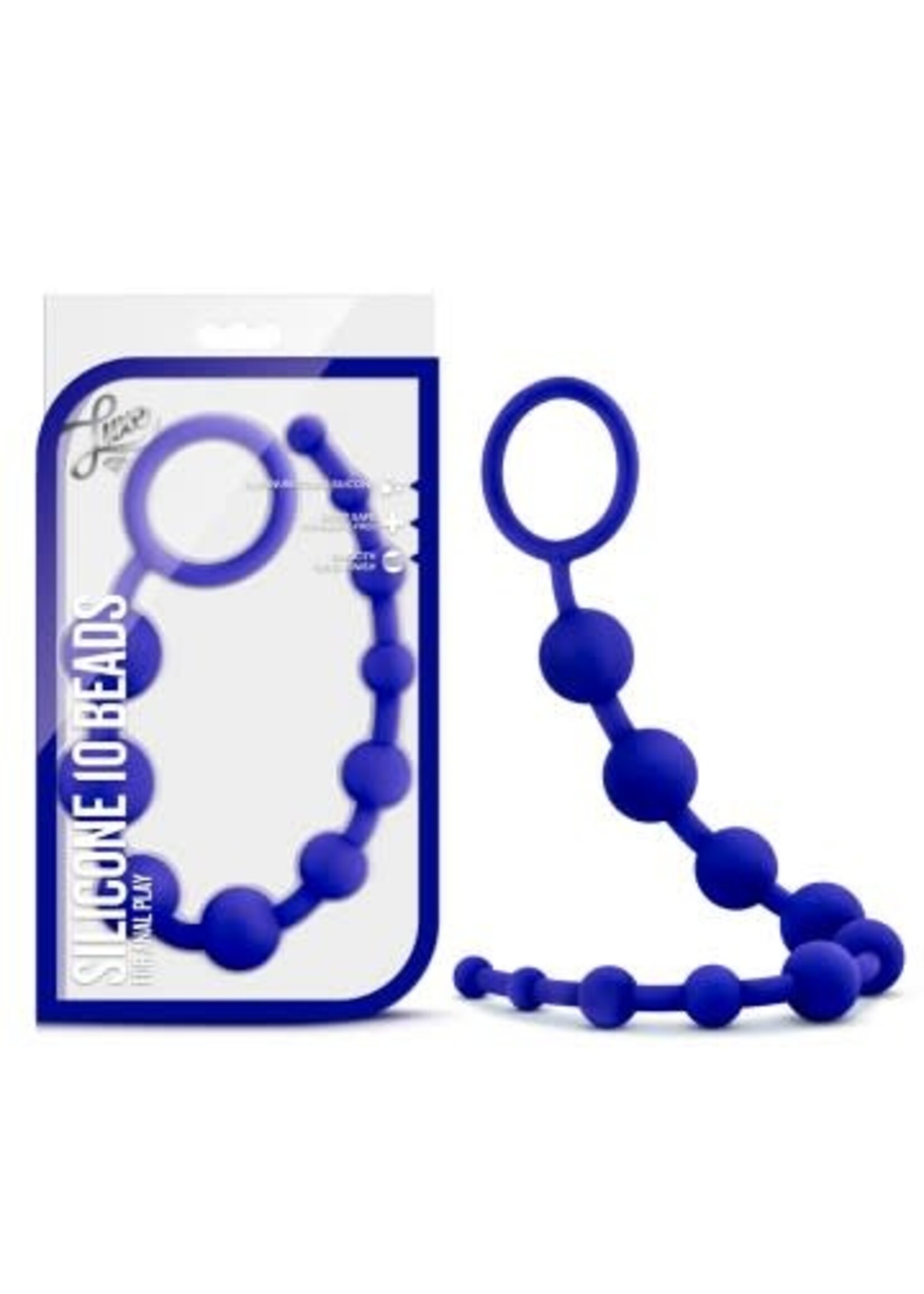 Blush Novelties Luxe Silicone 10 Beads - Indigo