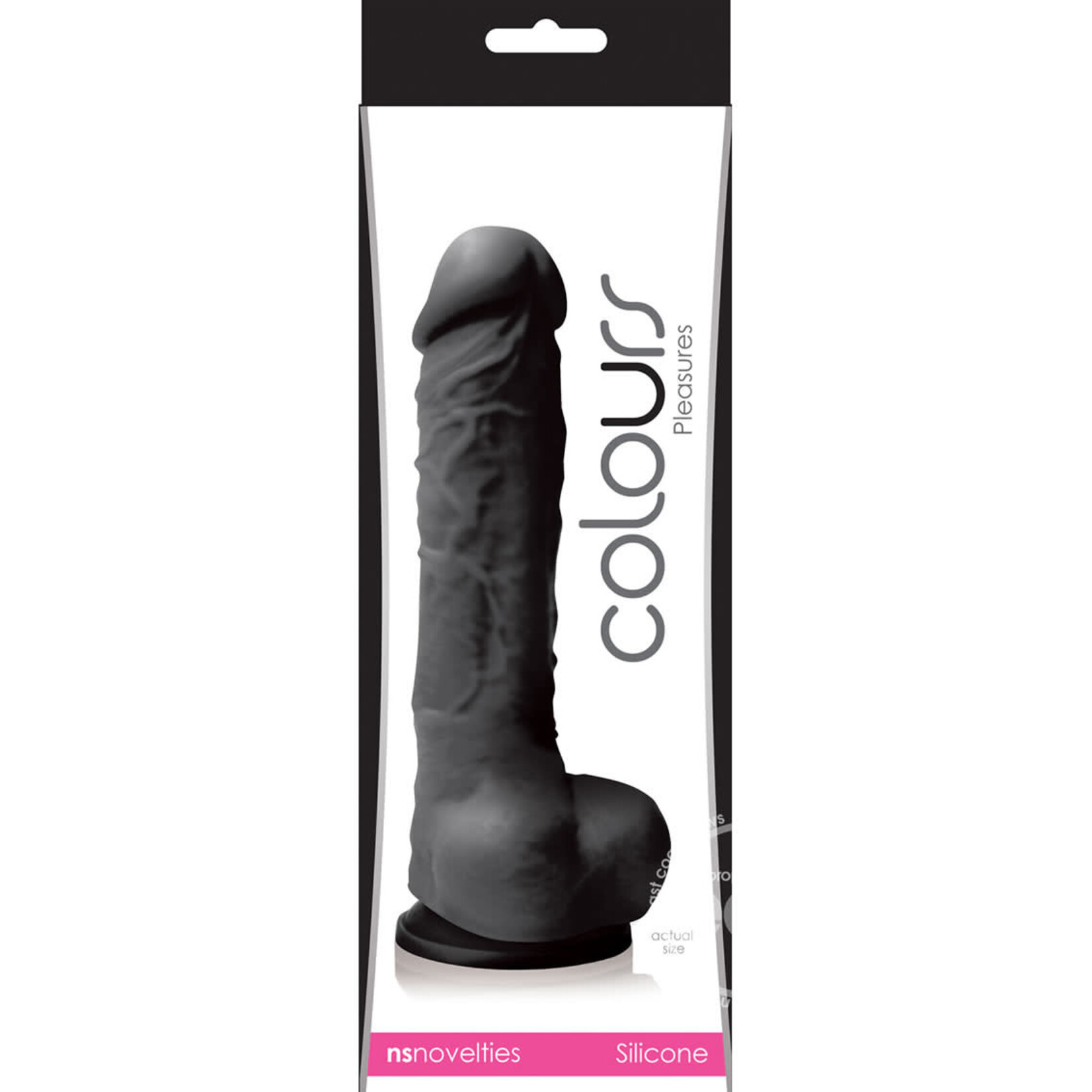 NSN Colours Pleasures - 5" Dildo - Black