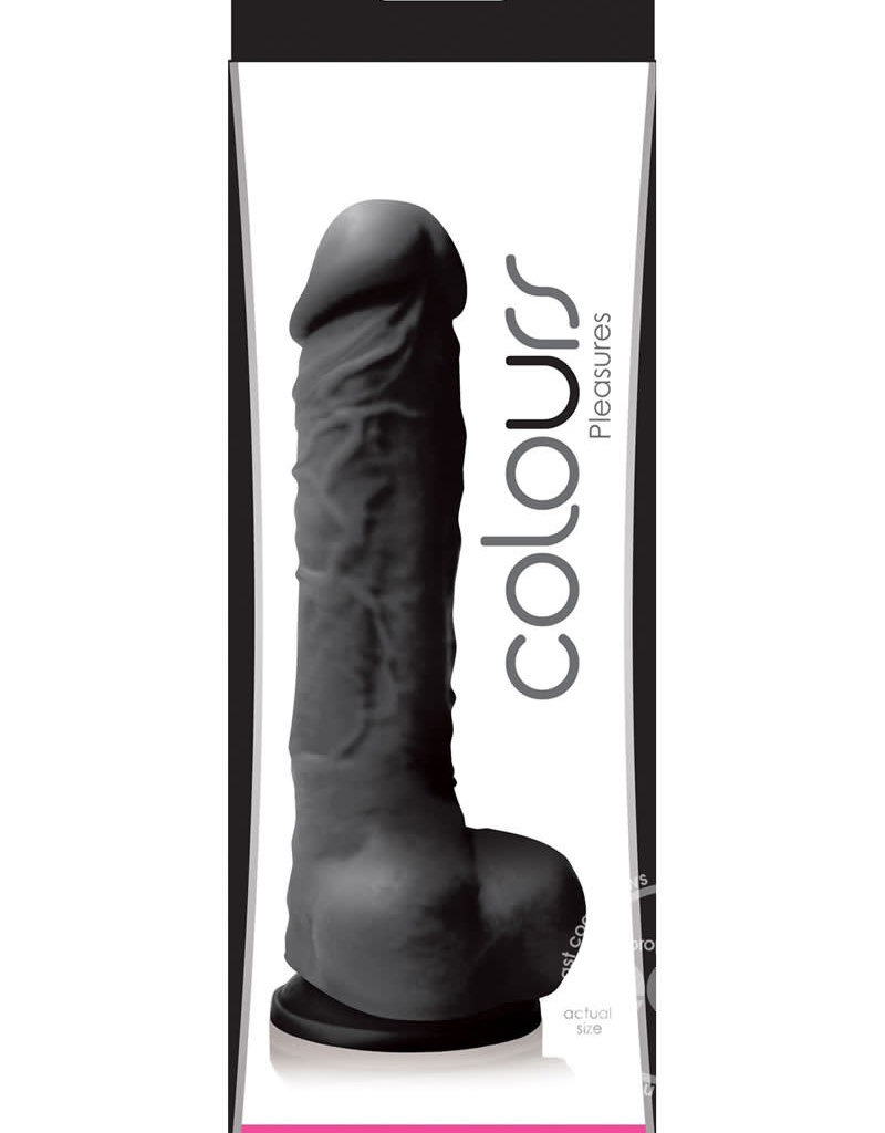 NSN Colours Pleasures - 5" Dildo - Black