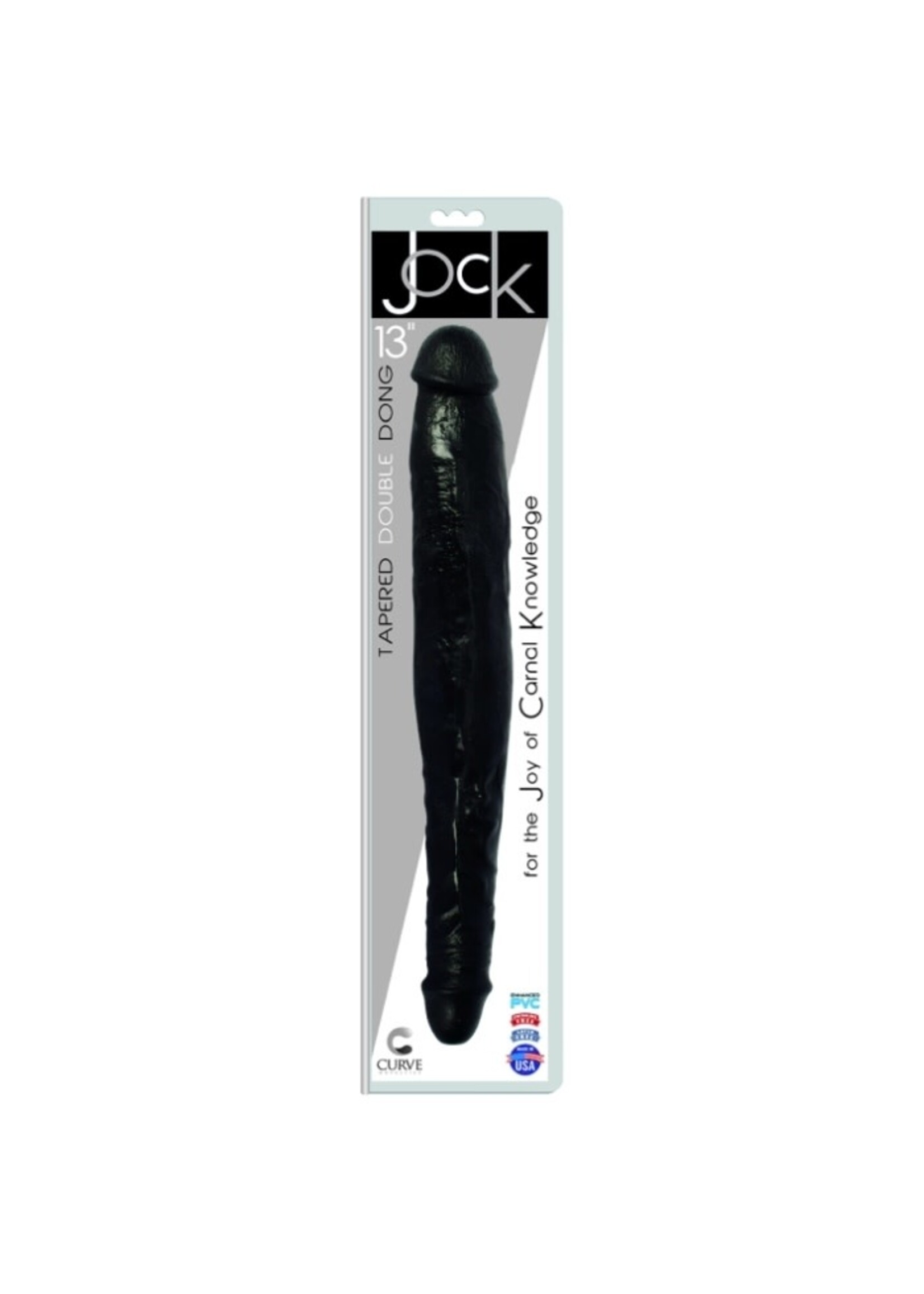Curve Toys Jock 13" Tapered Double Dong - Midnight
