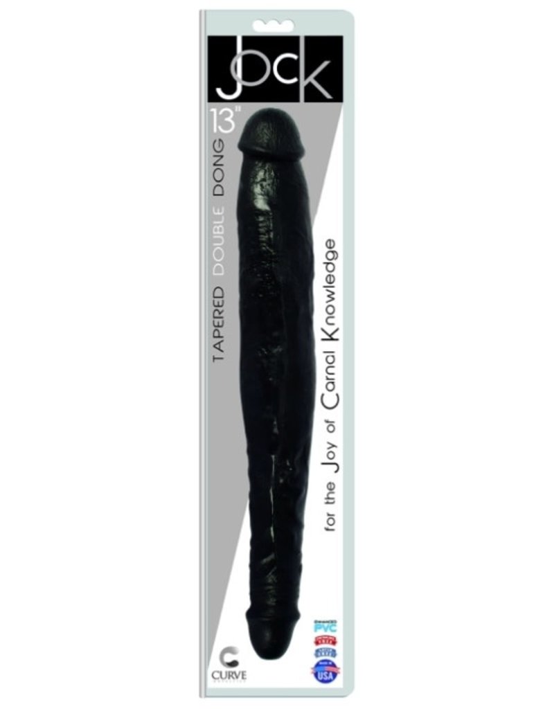 Curve Toys Jock 13" Tapered Double Dong - Midnight