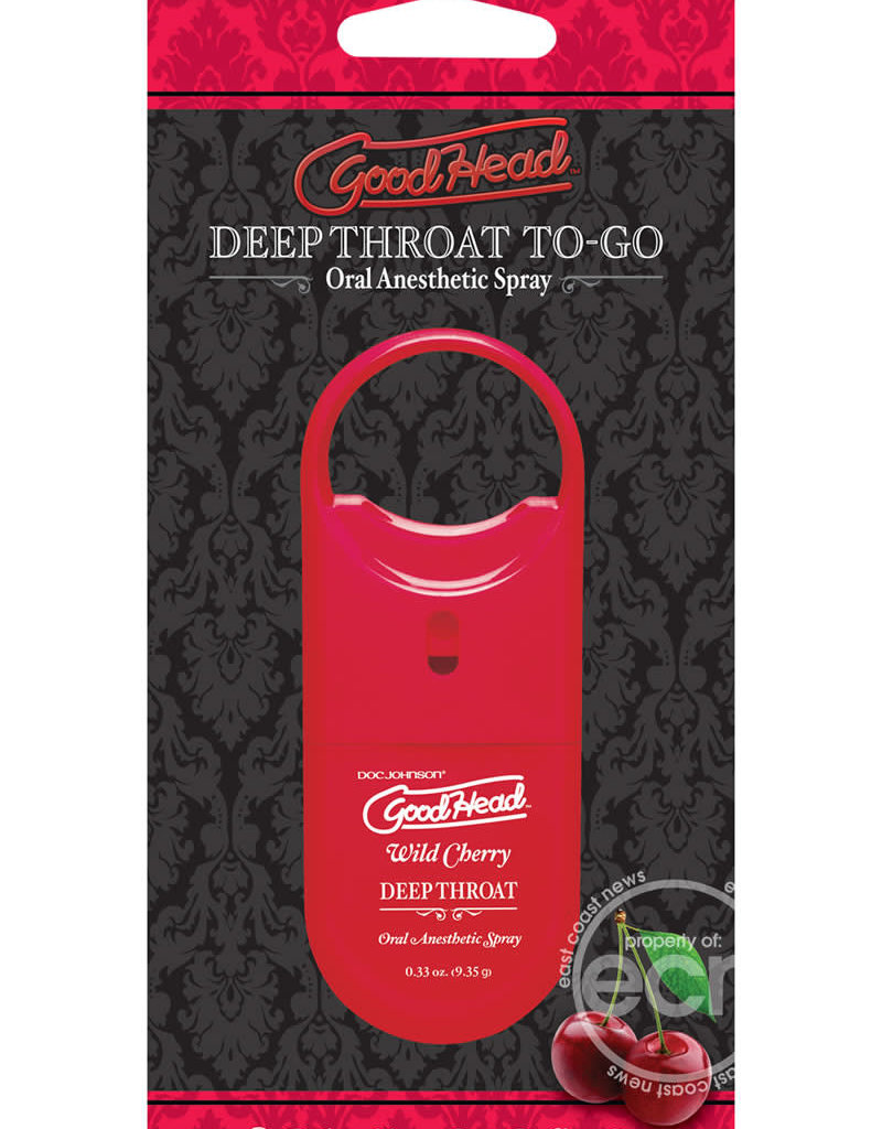 Doc Johnson Goodhead Deep Throat To Go Oral Anesthetic Spray Wild Cherry