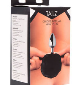 XR Brands Tailz Onyx Bunny Tail Anal Plug