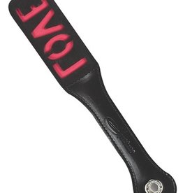 Sportsheets 12 Inch Leather Impression Paddle - Love