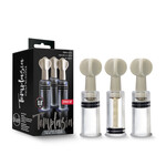 Blush Novelties Temptasia - Clit and Nipple Twist Suckers - Set of 3 - Clear
