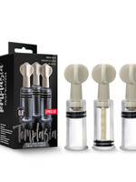 Blush Novelties Temptasia - Clit and Nipple Twist Suckers - Set of 3 - Clear
