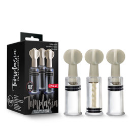 Blush Novelties Temptasia - Clit and Nipple Twist Suckers - Set of 3 - Clear