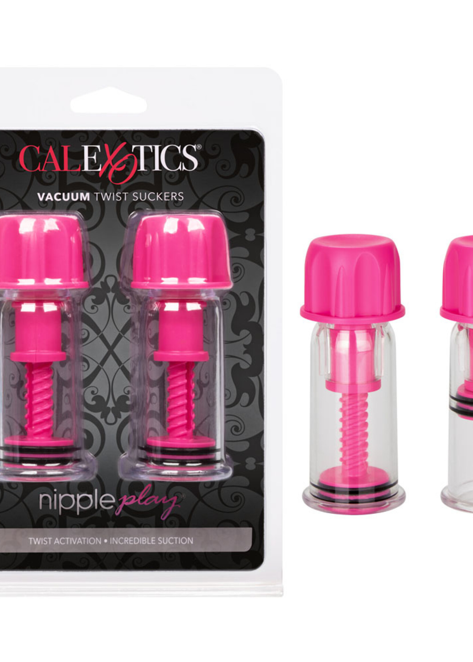 California Exotic Novelties Nipple Play Vacuum Twist Suckers - Pink