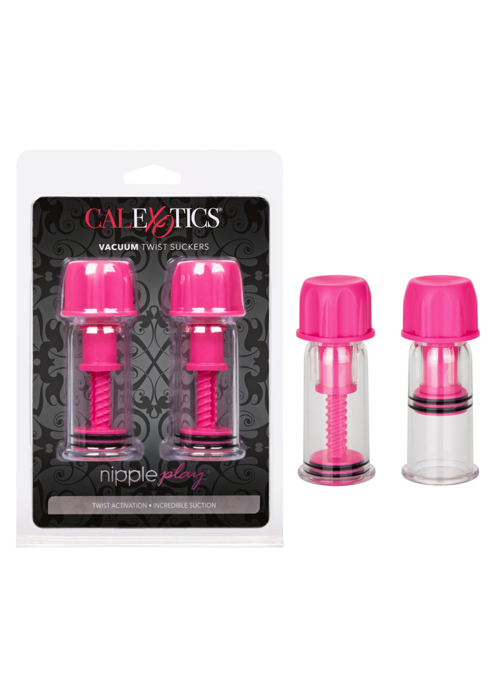 California Exotic Novelties Nipple Play Vacuum Twist Suckers - Pink