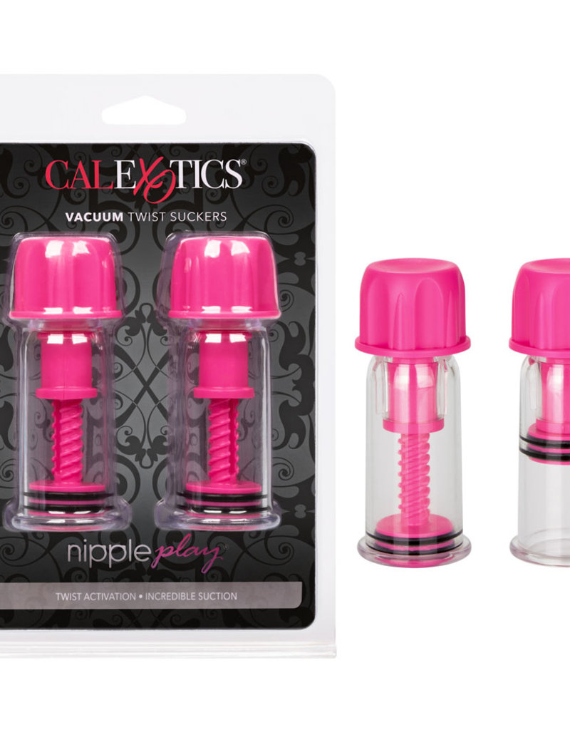 California Exotic Novelties Nipple Play Vacuum Twist Suckers - Pink