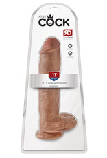 Pipedream King Cock 11" Cock With Balls - Tan