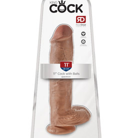 Pipedream King Cock 11" Cock With Balls - Tan