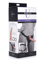 XR Brands Strap U Charmed 7.5 Inch Silicone Dildo With Harness