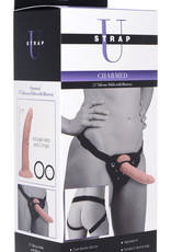 XR Brands Strap U Charmed 7.5 Inch Silicone Dildo With Harness