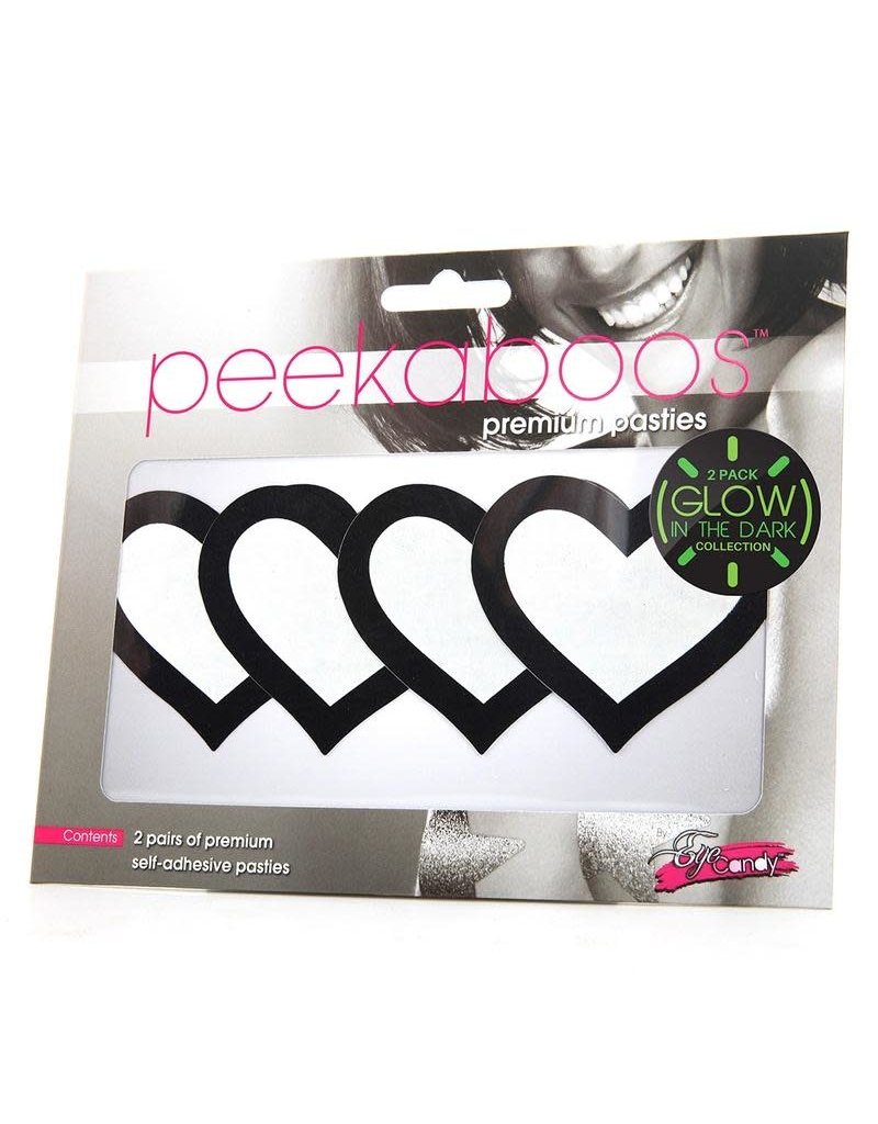 Eye Candy GLOW IN THE DARK HEARTS PASTIES