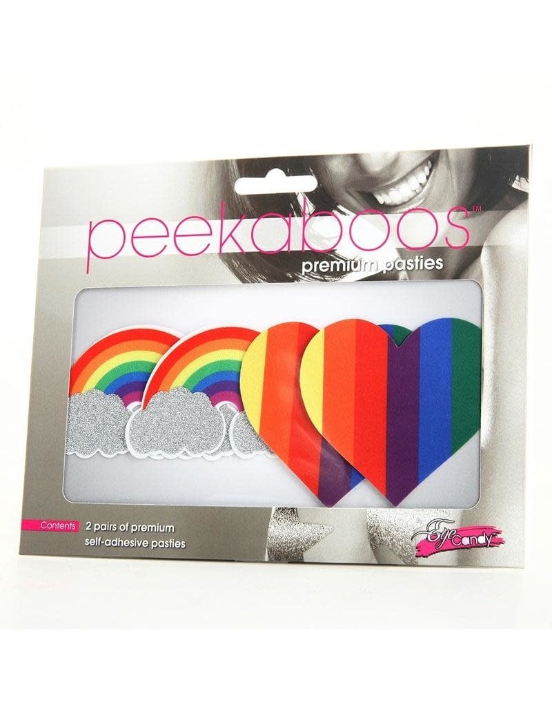 Eye Candy PRIDE GLITTER RAINBOWS AND HEARTS PASTIES