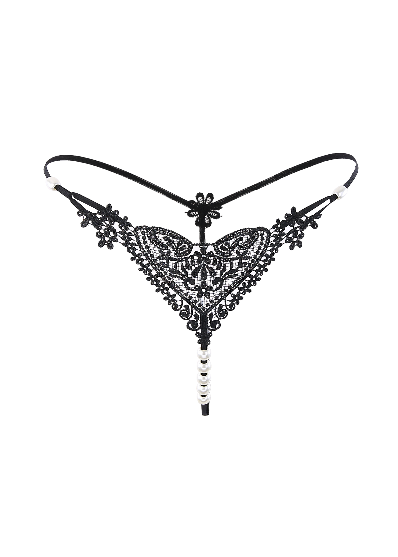 Everest Trading Heart Shaped Pearl Beaded Thong - OS