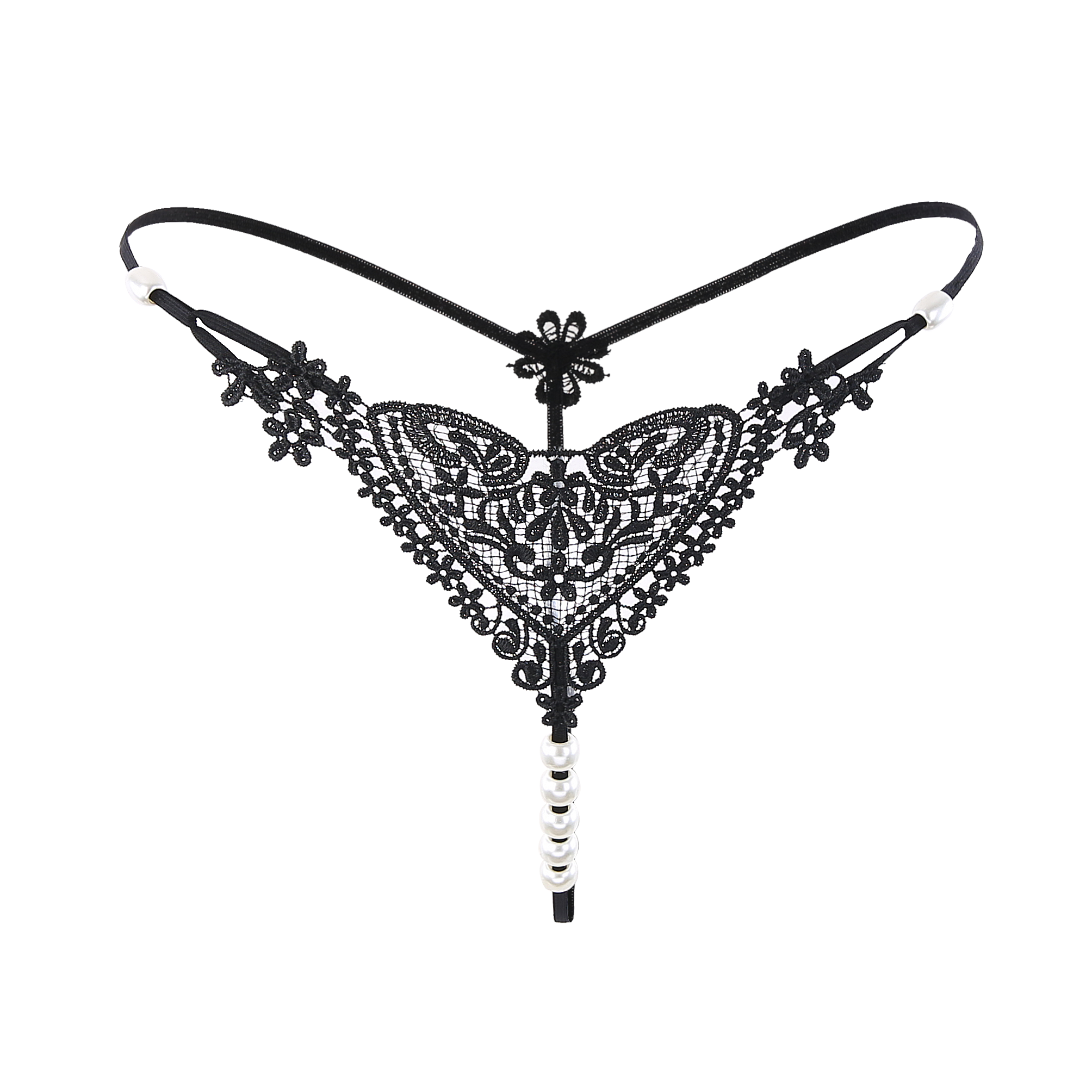 Everest Trading Heart Shaped Pearl Beaded Thong - OS - Spanky's Adult ...