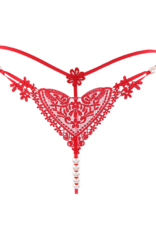 Everest Trading Heart Shaped Pearl Beaded Thong - OS