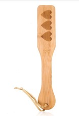 Everest Trading BAMBOO WOOD SLAPPER WITH 3 HEARTS ENGRAVED