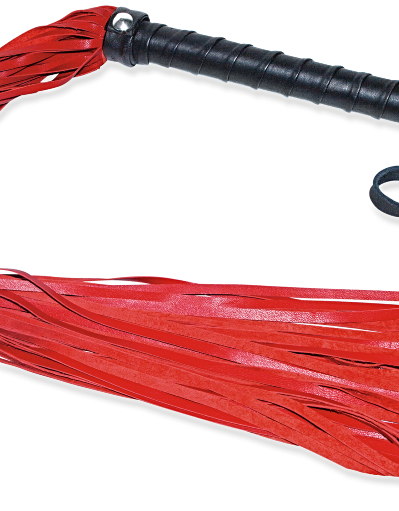 Everest Trading SOFT LAMB SKIN EXOTIC FLOGGER - RED/BLK