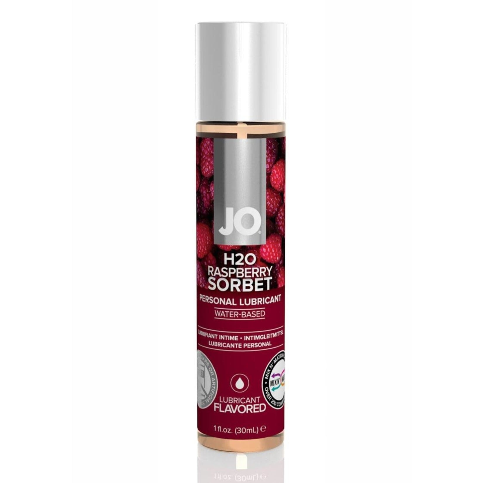 System Jo Jo H2O Water Based Flavored Lubricant Raspberry Sorbet 1 Oz