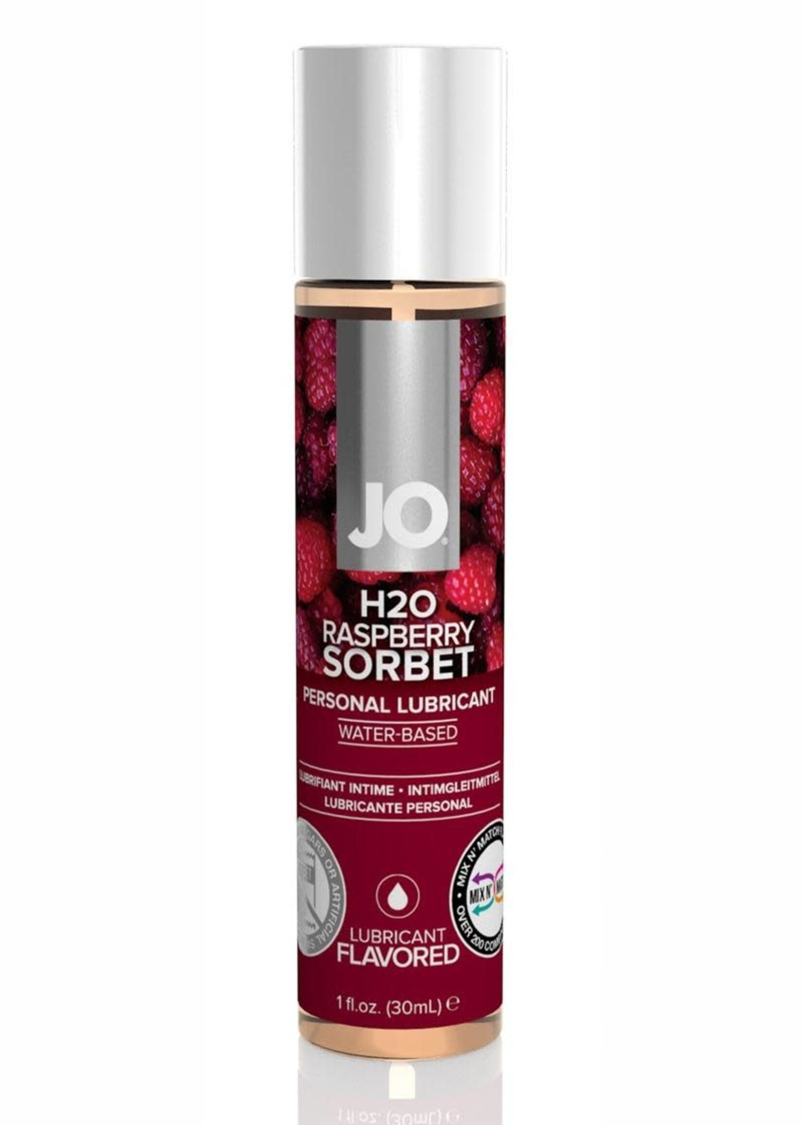System Jo Jo H2O Water Based Flavored Lubricant Raspberry Sorbet 1 Oz