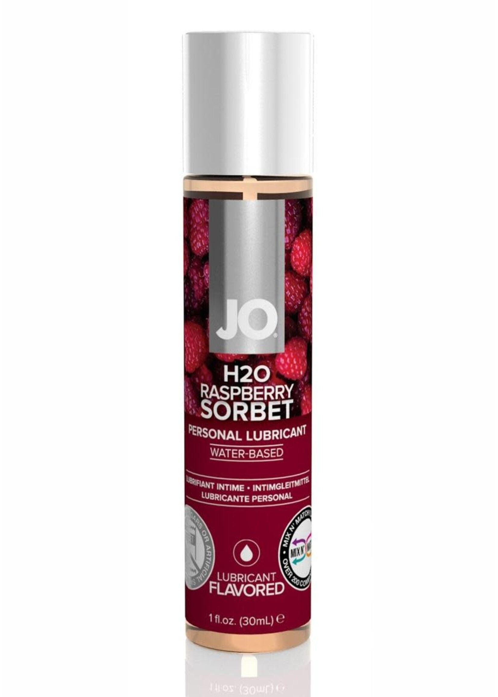 System Jo Jo H2O Water Based Flavored Lubricant Raspberry Sorbet 1 Oz