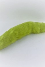 Touch of Fur 24-25" Lime Green with White Tip Faux Fur on Stainless Steel MEDIUM Plug