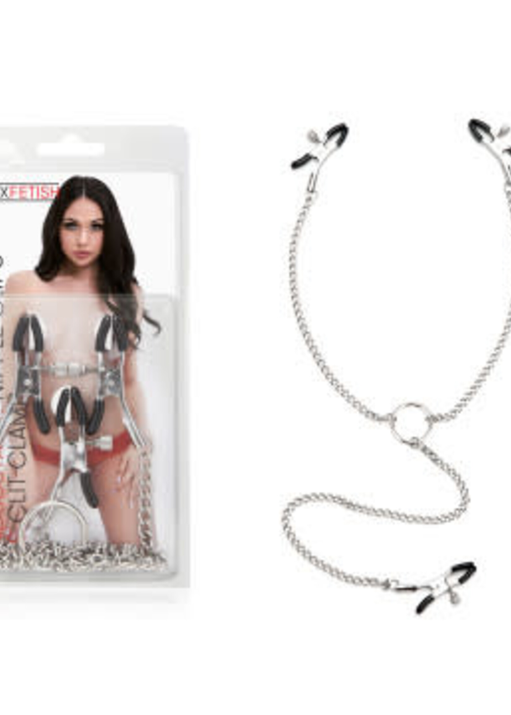Lux Fetish Adjustable Nipple Clamps & Clit Clamp