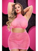 LapDance JACQUARD CROP TOP & SKIRT SET